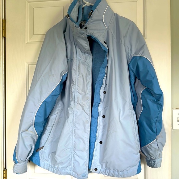 Columbia Light Blue Fleece Lined Coat - Picture 1 of 11